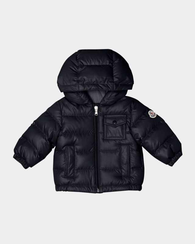 Boy's Mesles Hooded Down Jacket, Size 6M-
